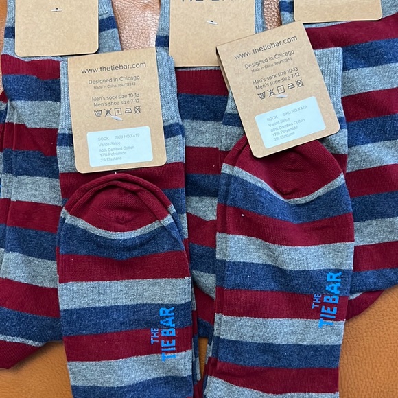 NWT The TIE BAR Lot of 6 Pairs Men's Dress Socks mens socks size 10-13 - Picture 3 of 3